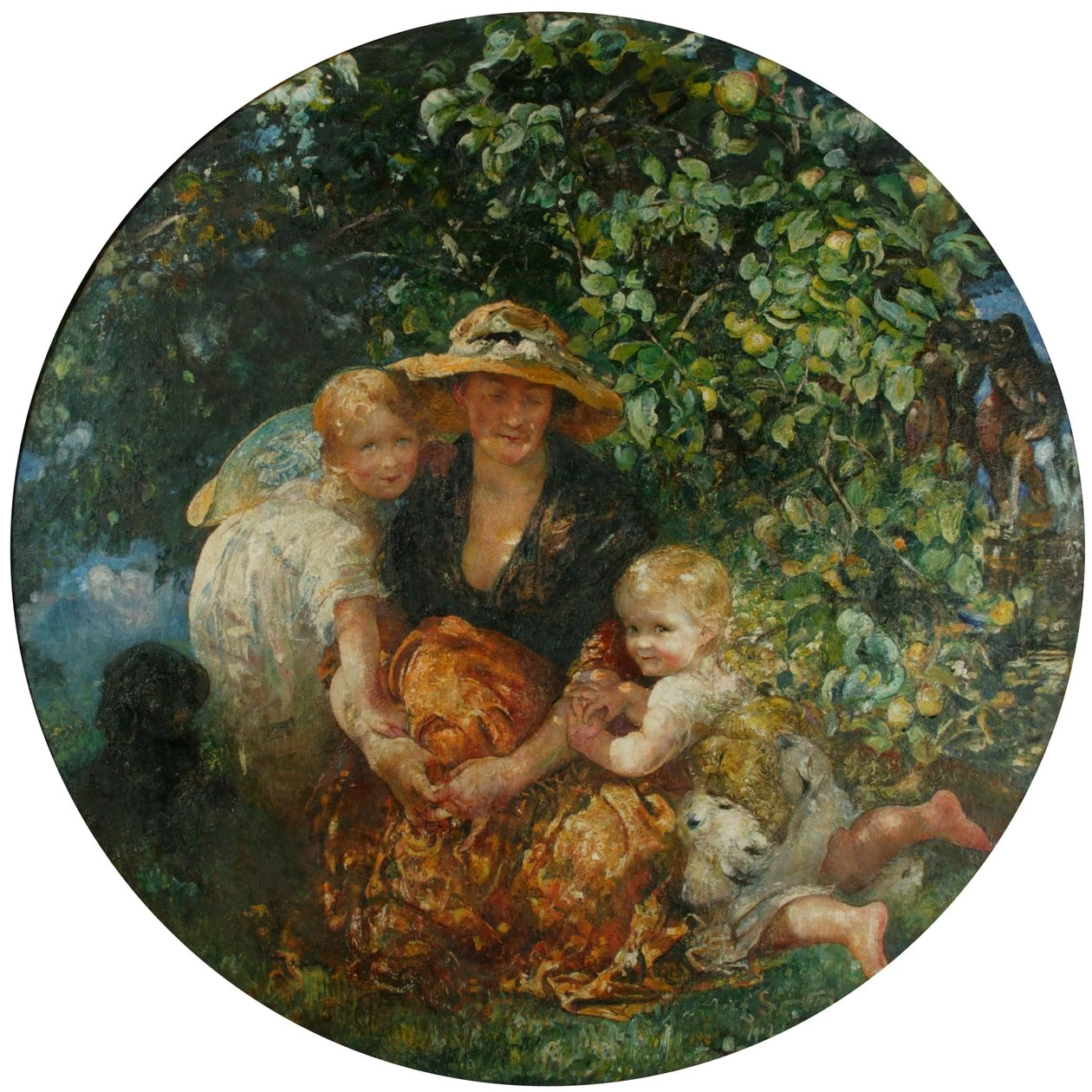 Annie Louise Swynnerton - Signora A Scott, Elliot e bambini, Manchester Art Gallery